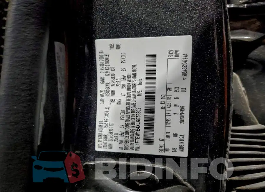 1FTEW1E4XLKE53802 Photo# 12