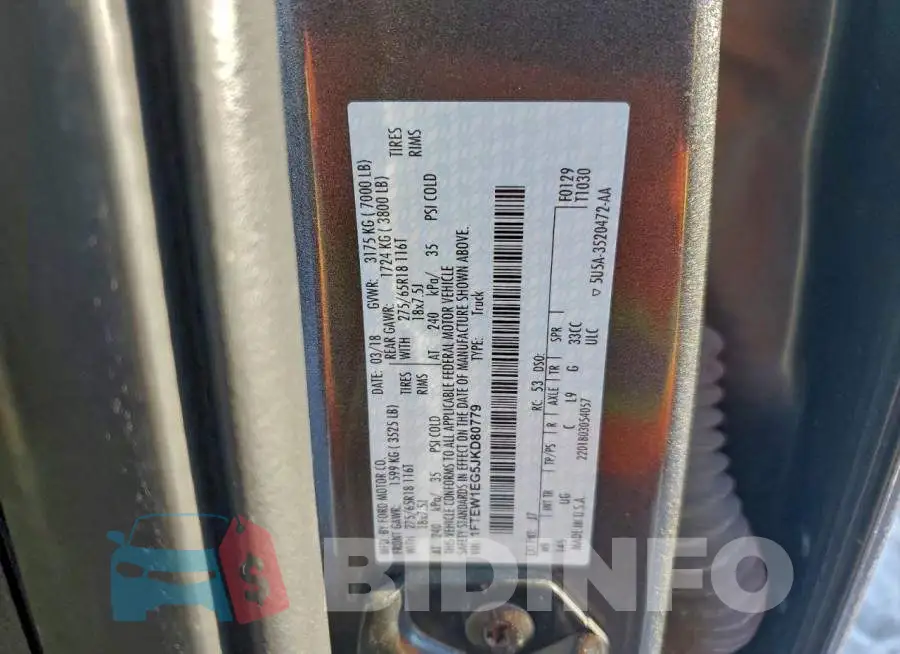 1FTEW1EG5JKD80779 Photo# 12