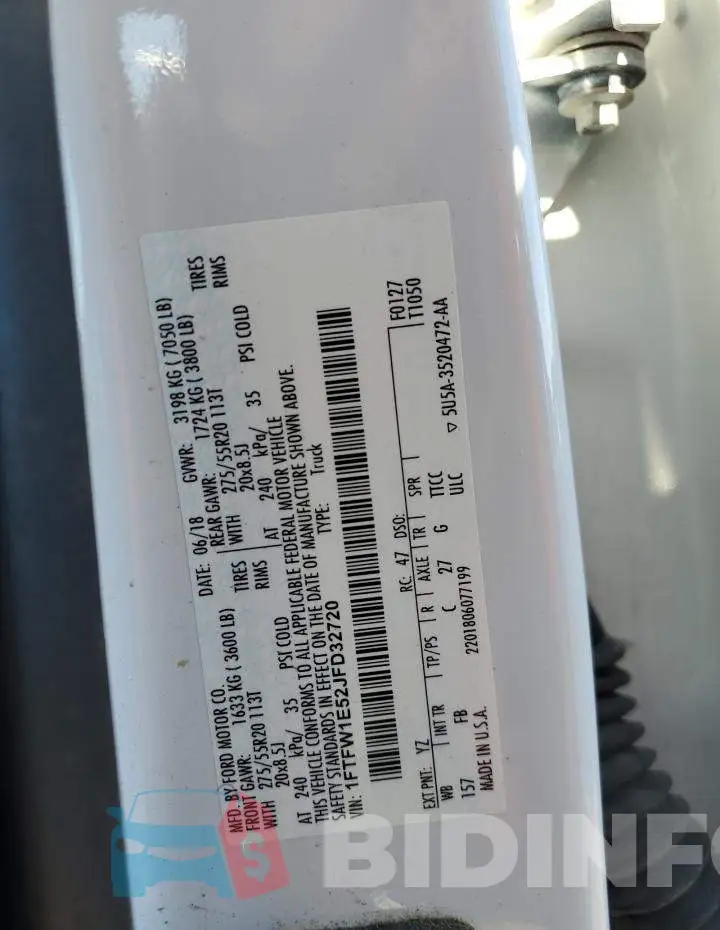 1FTFW1E52JFD32720 Photo# 13