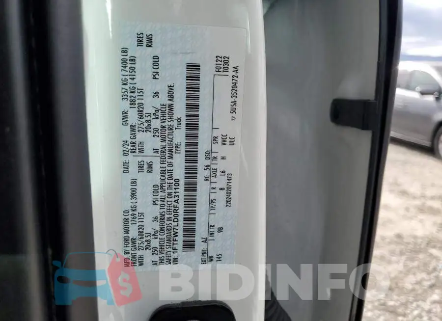 1FTFW7LD0RFA31100 Photo# 12