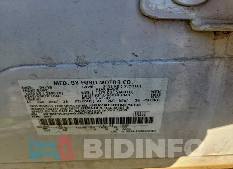 2FMPK3G90JBC04601 Photo# 13