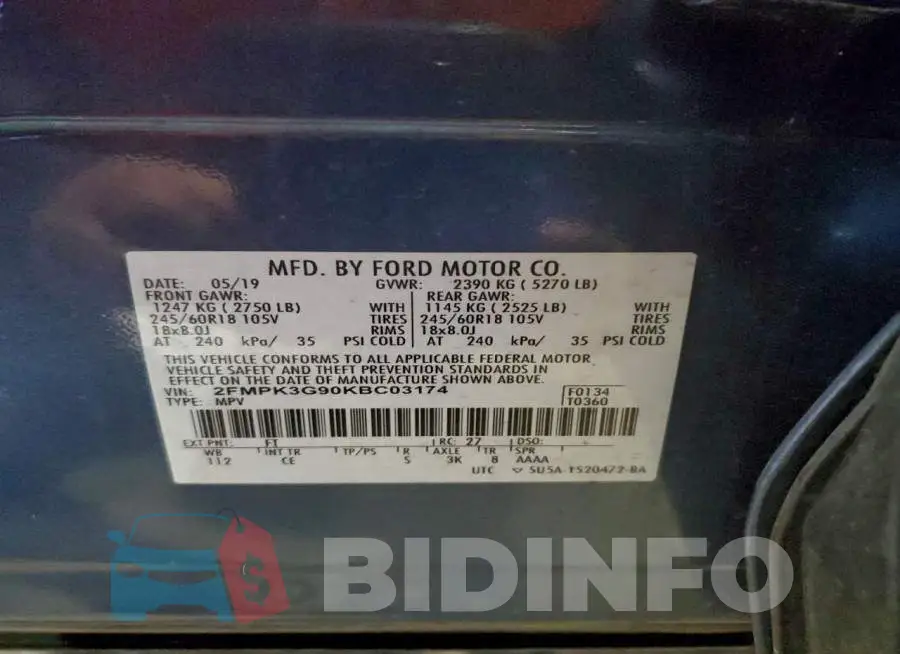 2FMPK3G90KBC03174 Photo# 13