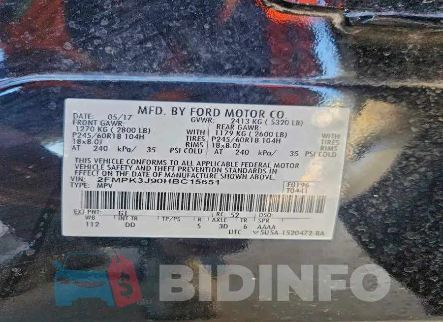 2FMPK3J90HBC15651 Photo# 13