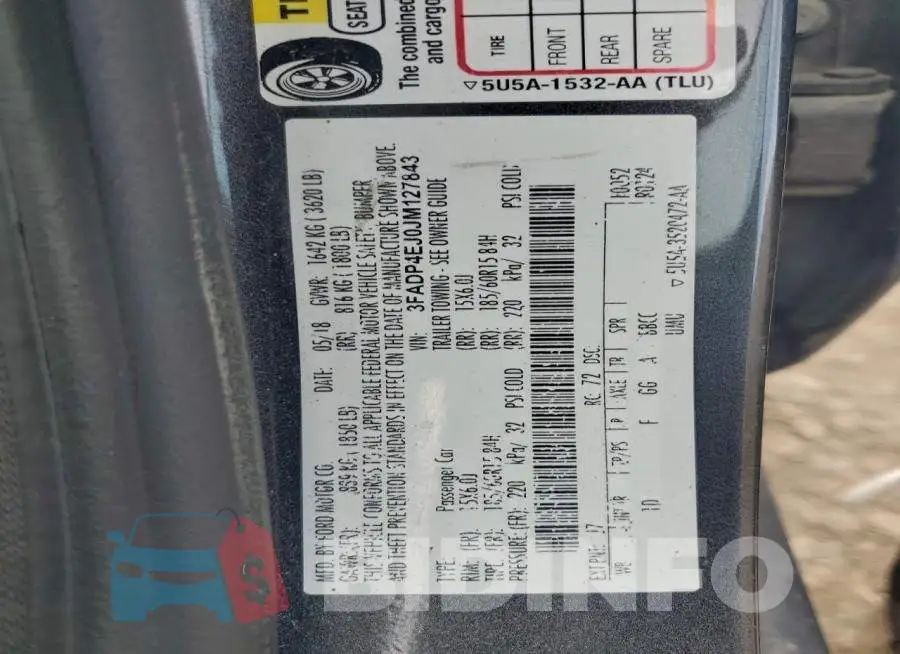 3FADP4EJ0JM127843 Photo# 12