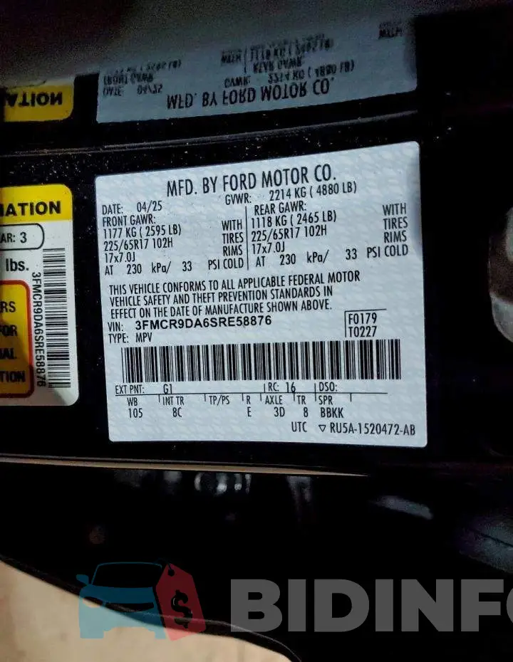 3FMCR9DA6SRE58876 Photo# 14