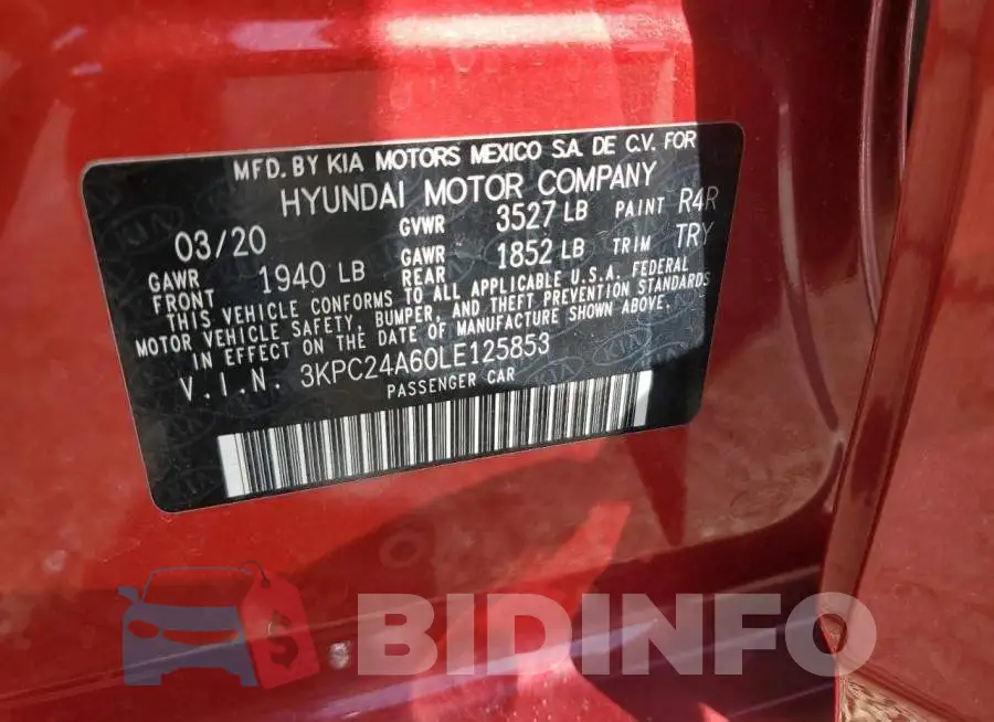 3KPC24A60LE125853 Photo# 13