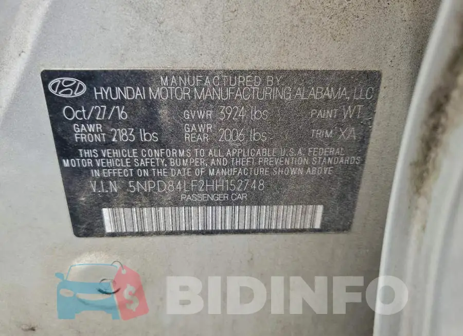 5NPD84LF2HH152748 Photo# 12