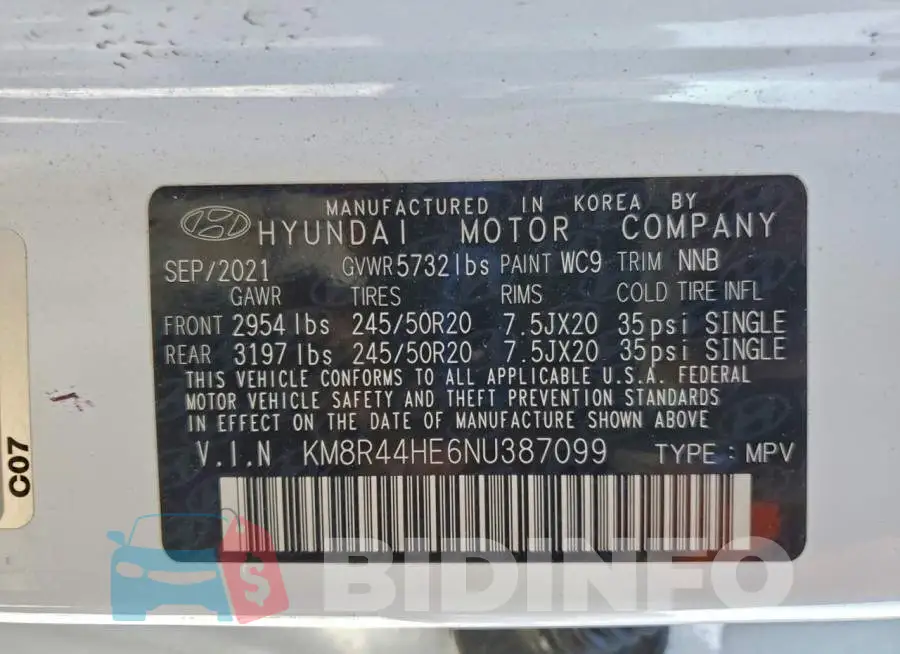 KM8R44HE6NU387099 Photo# 14