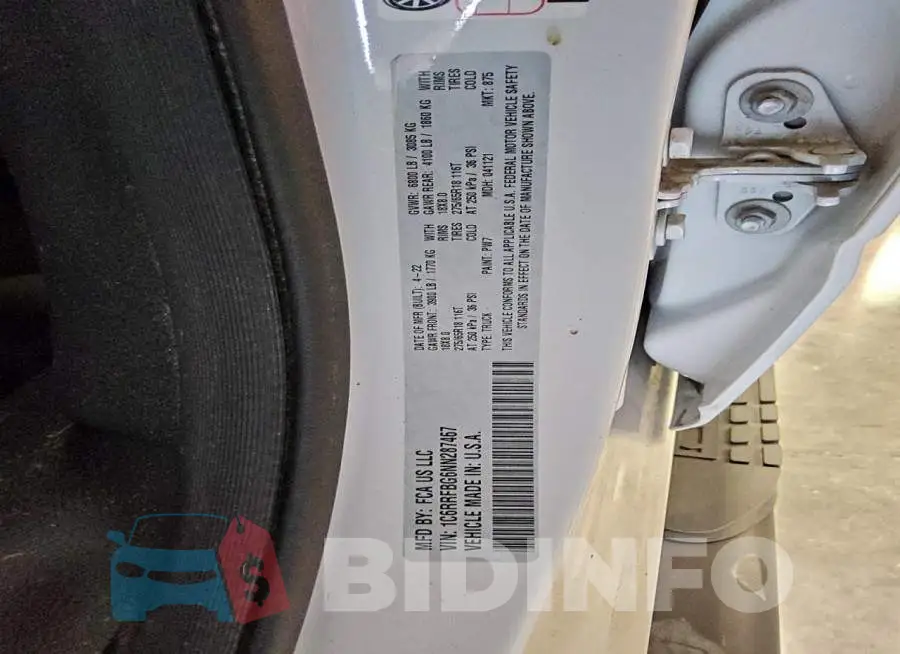 1C6RRFBG6NN287467 Photo# 12
