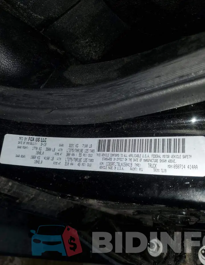 1C6SRFLT9LN150419 Photo# 12