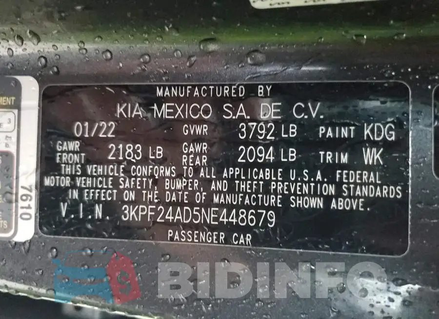 3KPF24AD5NE448679 Photo# 13
