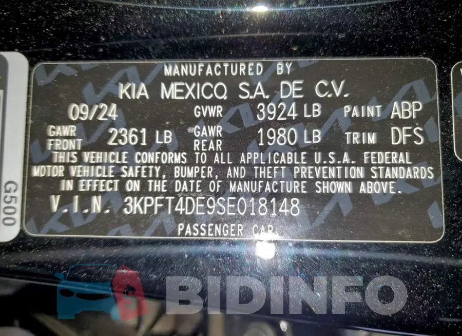 3KPFT4DE9SE018148 Photo# 12