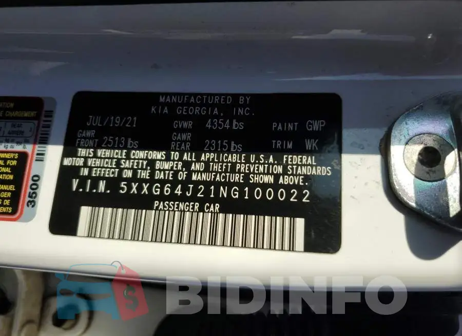 5XXG64J21NG100022 Photo# 12