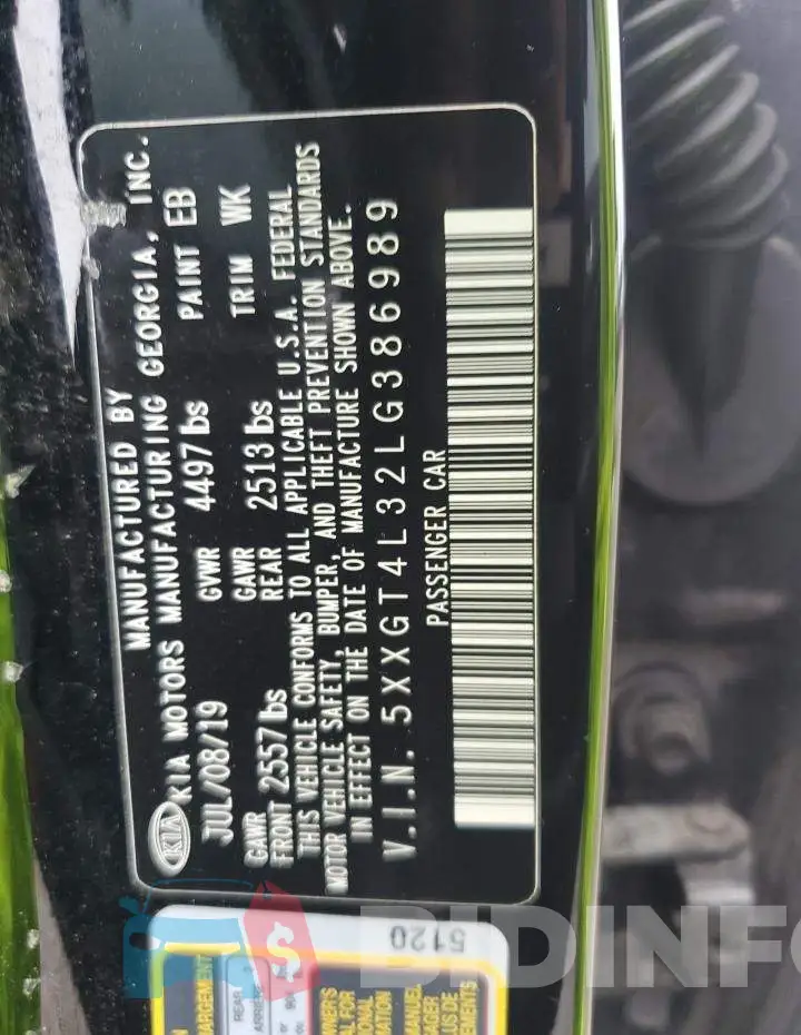 5XXGT4L32LG386989 Photo# 13