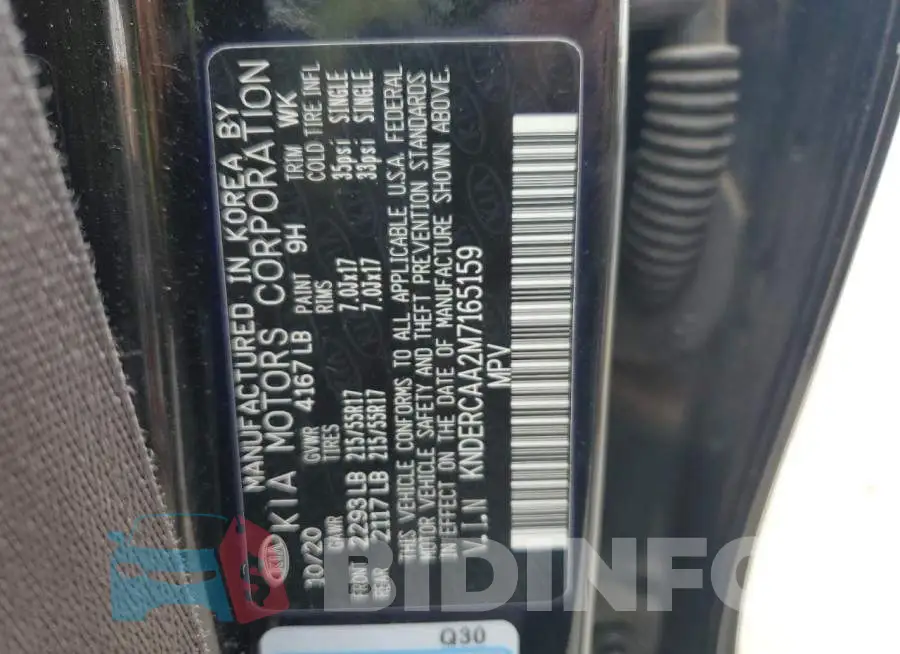 KNDERCAA2M7165159 Photo# 13