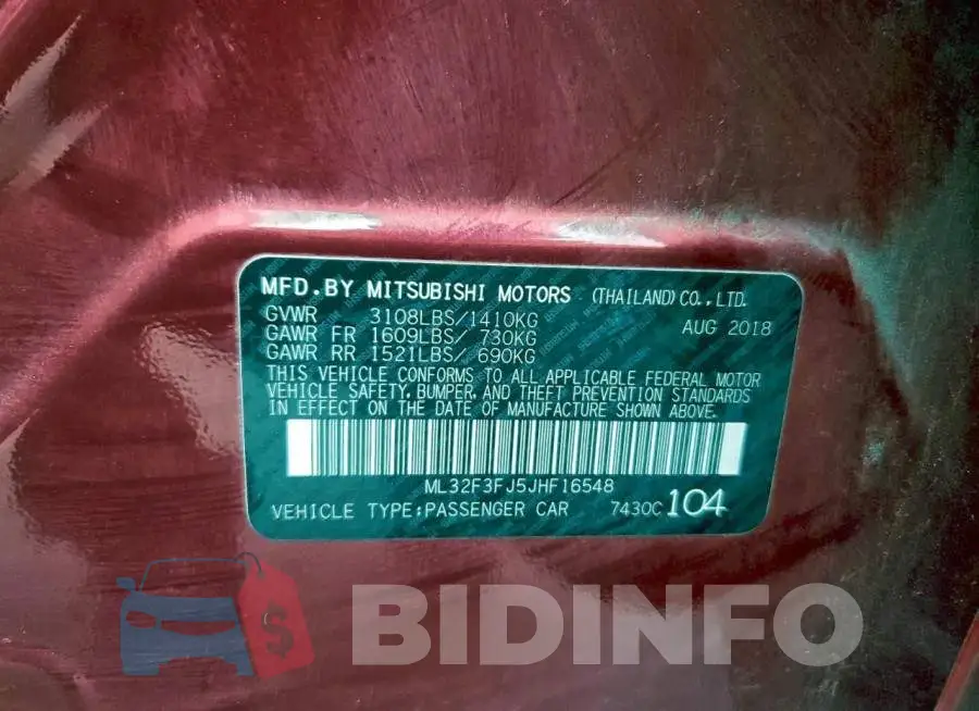 ML32F3FJ5JHF16548 Photo# 13