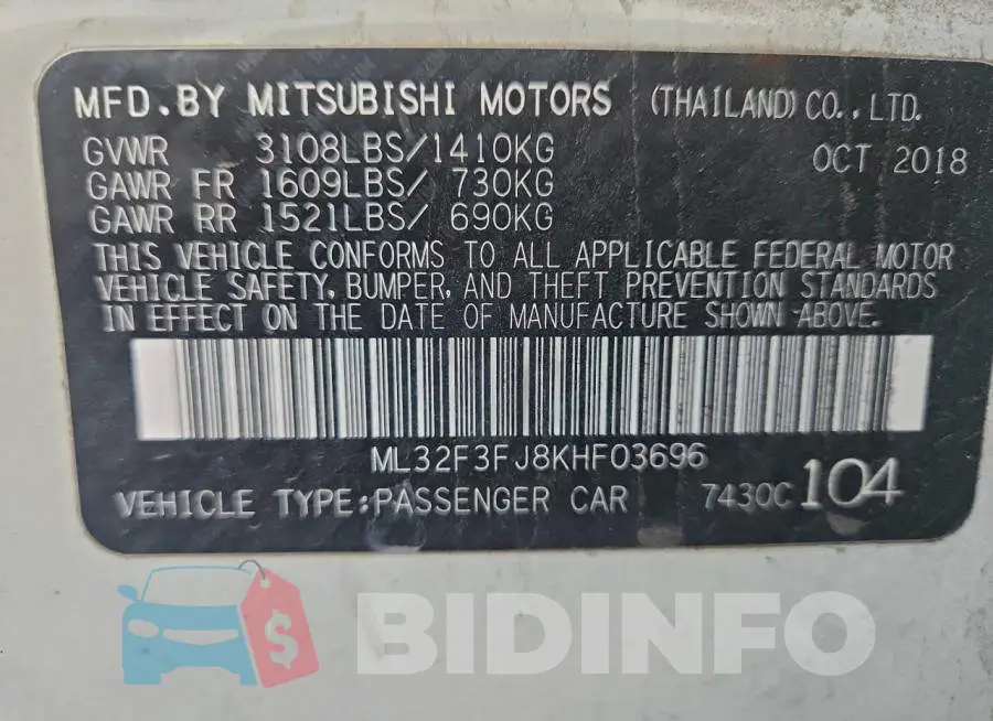 ML32F3FJ8KHF03696 Photo# 12
