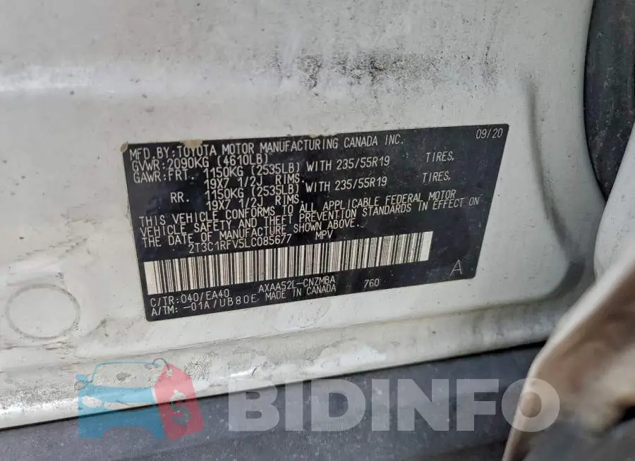2T3C1RFV5LC085677 Photo# 13