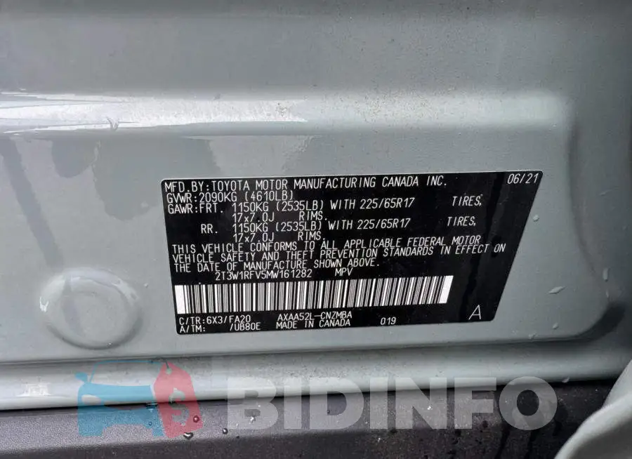 2T3W1RFV5MW161282 Photo# 10