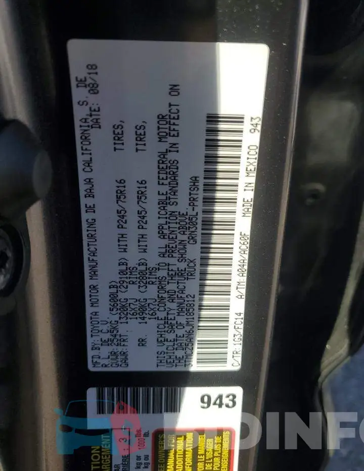 3TMCZ5AN6JM185812 Photo# 13