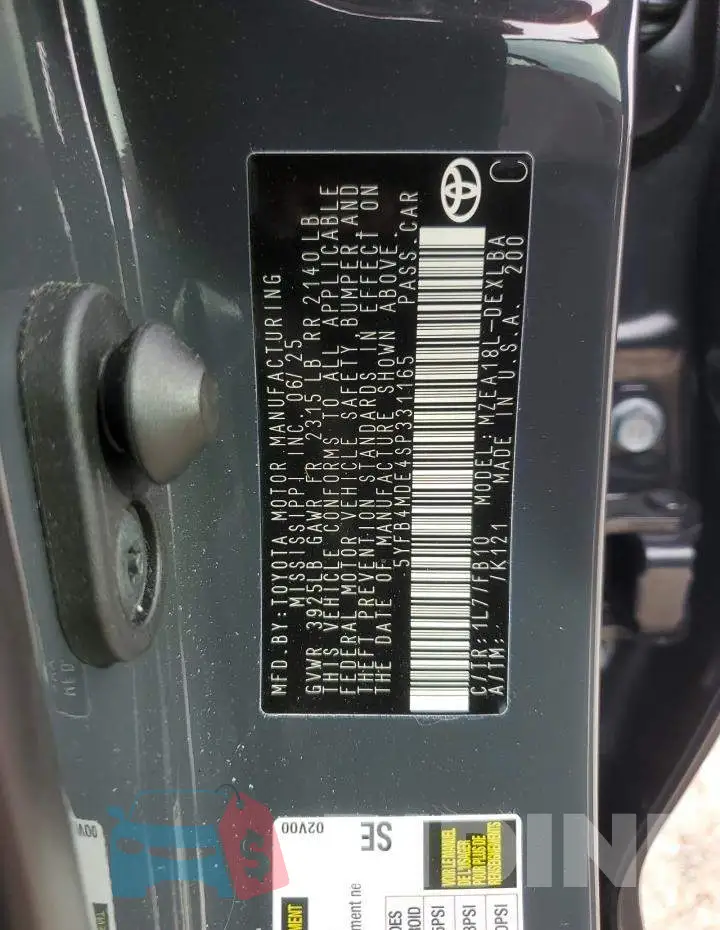 5YFB4MDE4SP331165 Photo# 13