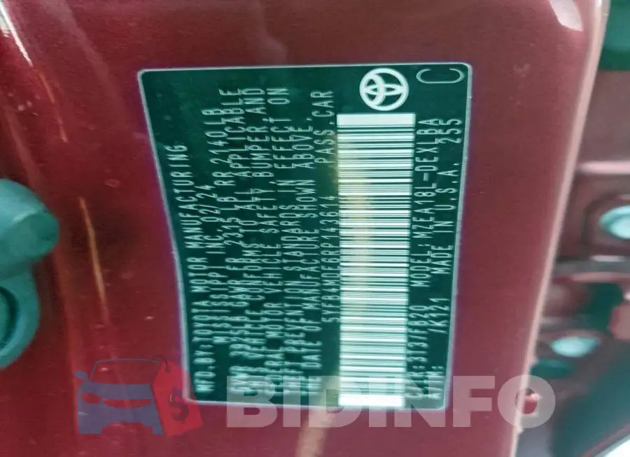 5YFB4MDE6RP143614 Photo# 13