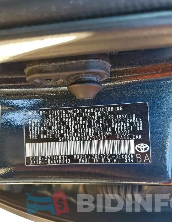 5YFBURHE2HP711041 Photo# 13
