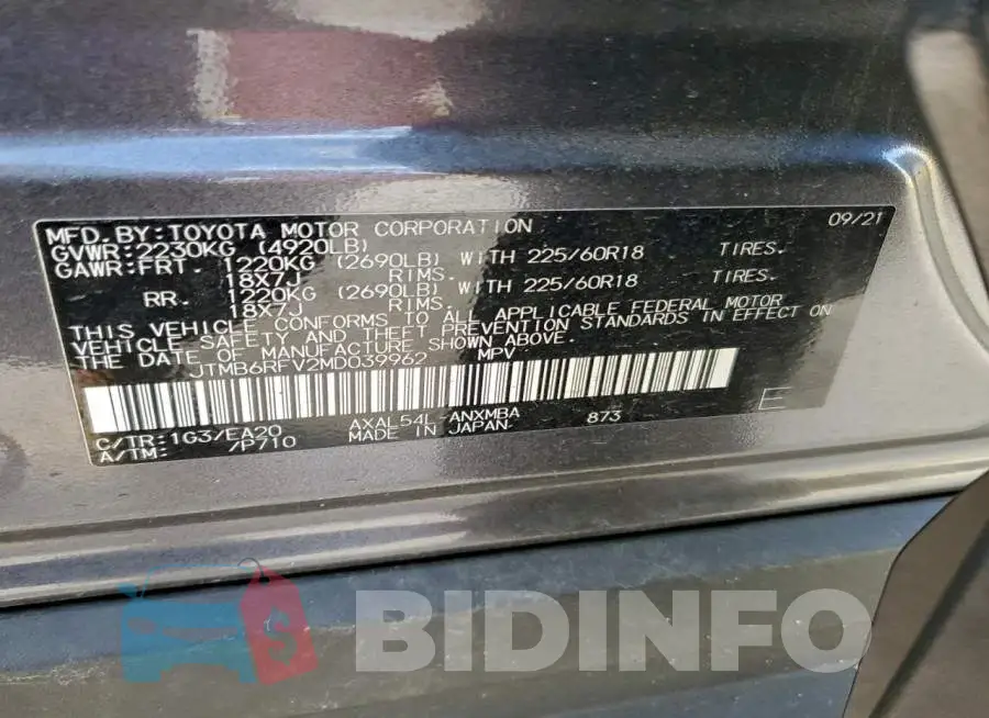 JTMB6RFV2MD039962 Photo# 14