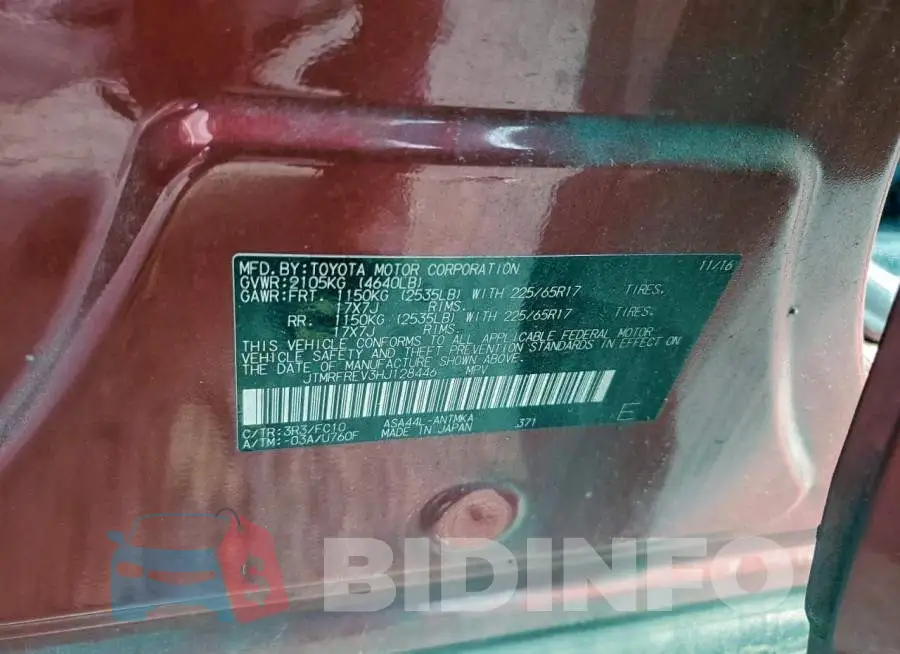 JTMRFREV3HJ128446 Photo# 13