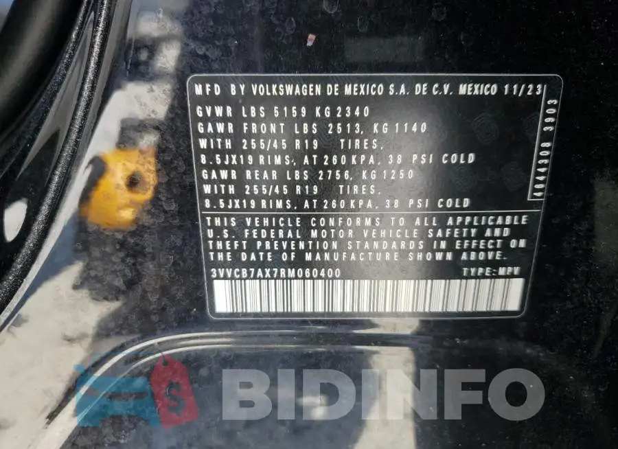 3VVCB7AX7RM060400 Photo# 13