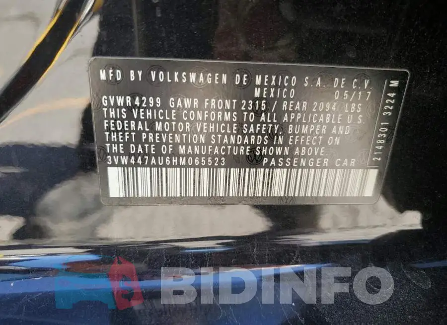 3VW447AU6HM065523 Photo# 12