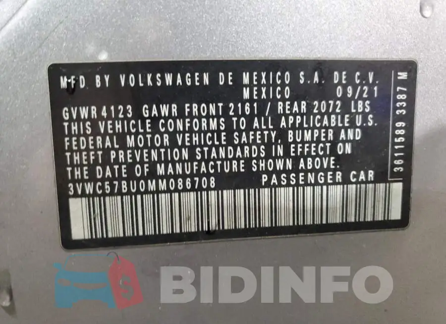 3VWC57BU0MM086708 Photo# 12