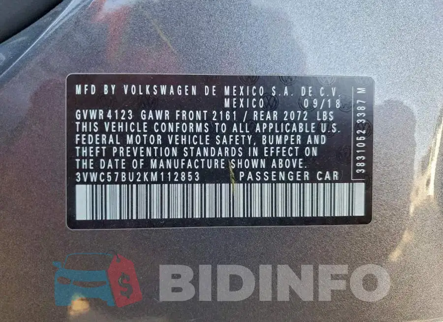 3VWC57BU2KM112853 Photo# 13