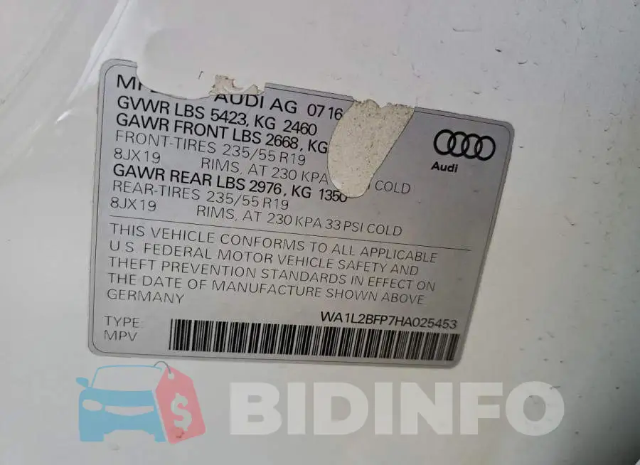 WA1L2BFP7HA025453 Photo# 14