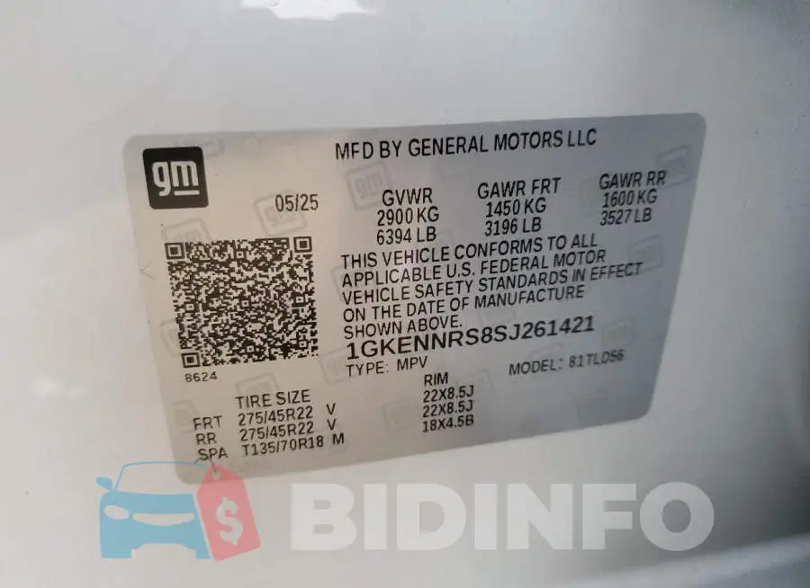 1GKENNRS8SJ261421 Photo# 13