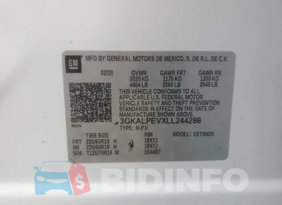 3GKALPEVXLL244288 Photo# 12