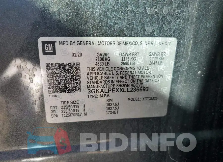 3GKALPEXXLL236693 Photo# 14