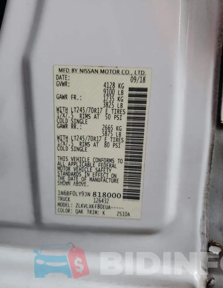 1N6BF0LY9JN818000 Photo# 13