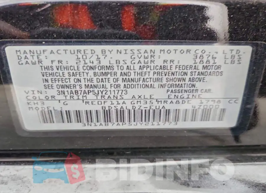 3N1AB7AP5JY211773 Photo# 12