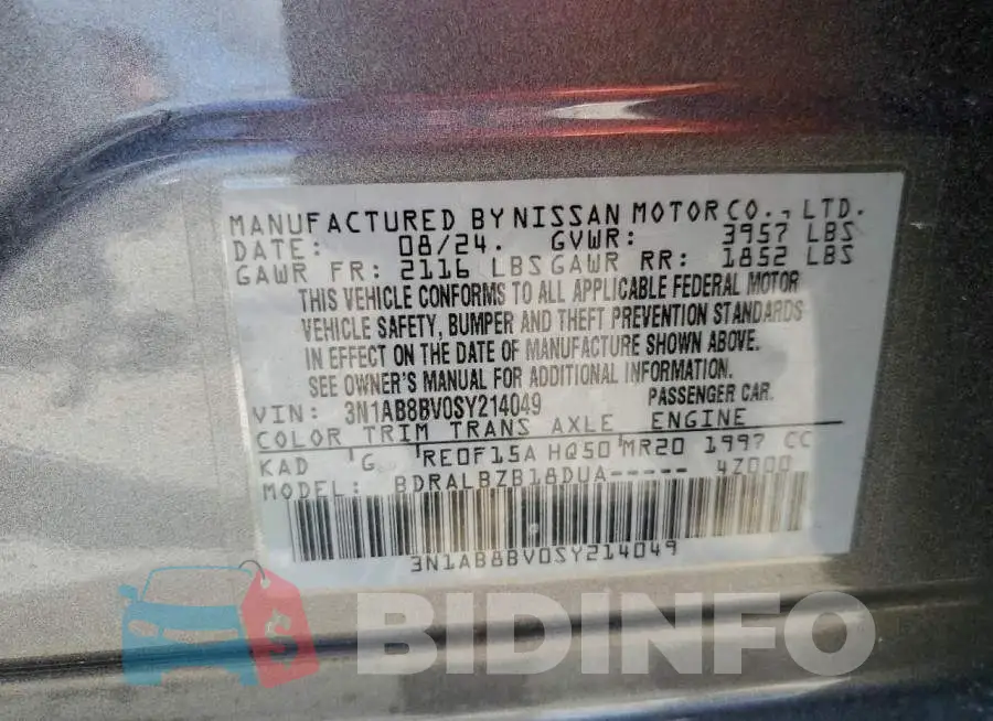 3N1AB8BV0SY214049 Photo# 13