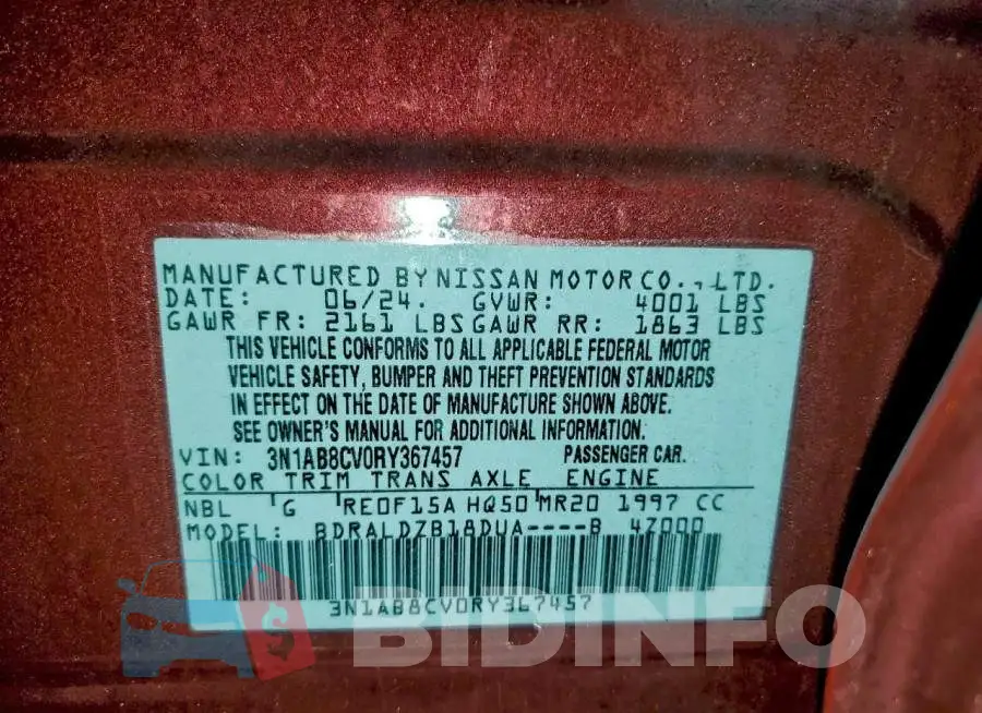 3N1AB8CV0RY367457 Photo# 12