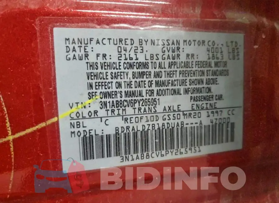3N1AB8CV6PY265951 Photo# 12
