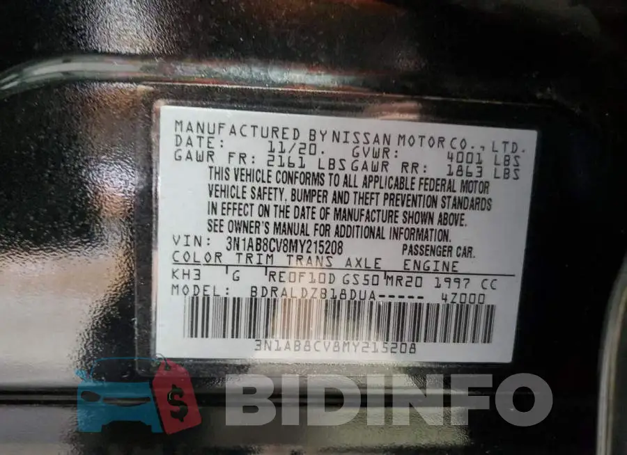 3N1AB8CV8MY215208 Photo# 12