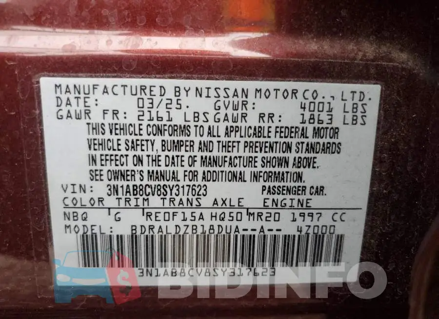 3N1AB8CV8SY317623 Photo# 13