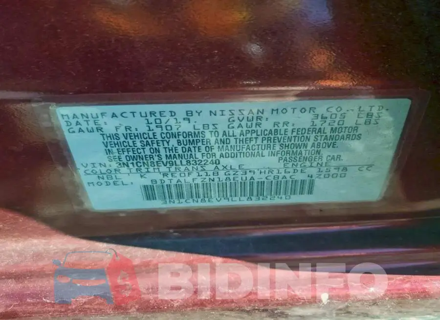 3N1CN8EV9LL832240 Photo# 12