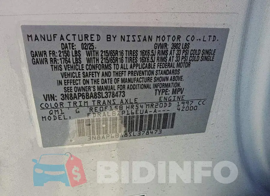 3N8AP6BA8SL378473 Photo# 13