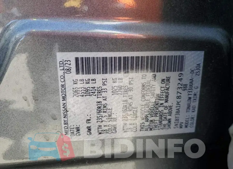 5N1BT3BA1PC873249 Photo# 13