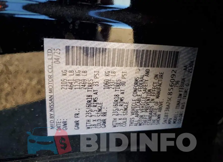 5N1BT3BA7SC856092 Photo# 12