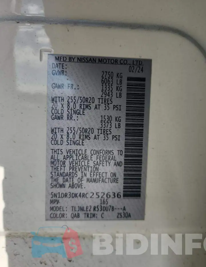 5N1DR3DK4RC252636 Photo# 13