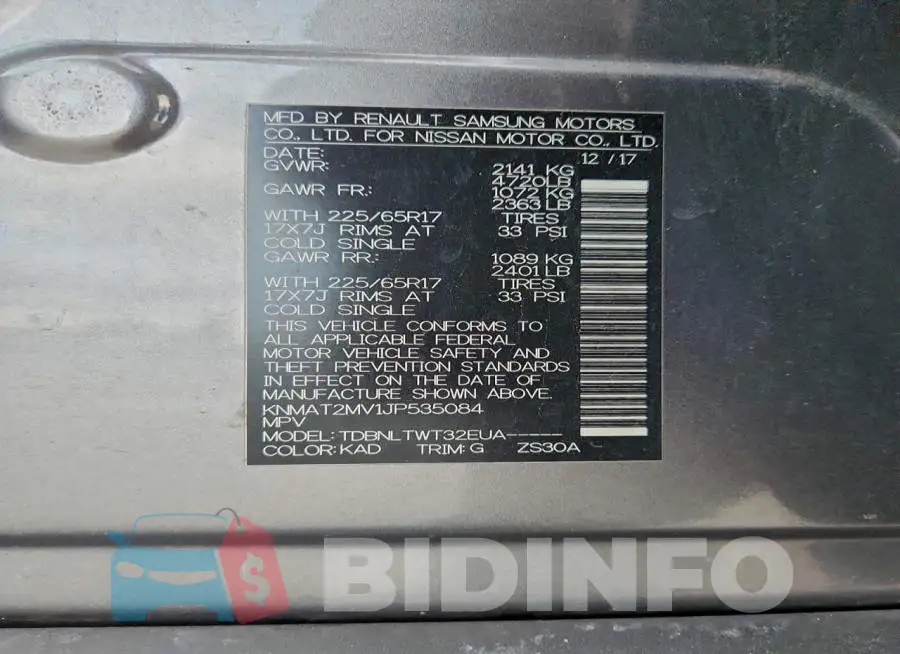 KNMAT2MV1JP535084 Photo# 13